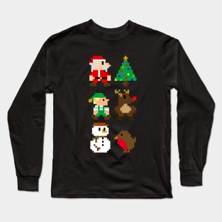 8 Bit Christmas Long Sleeve T-Shirt